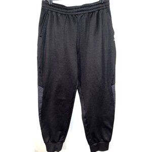 Tek Gear WarmTek Mens Medium Black Jogger Pants Pockets Tapered Cuff